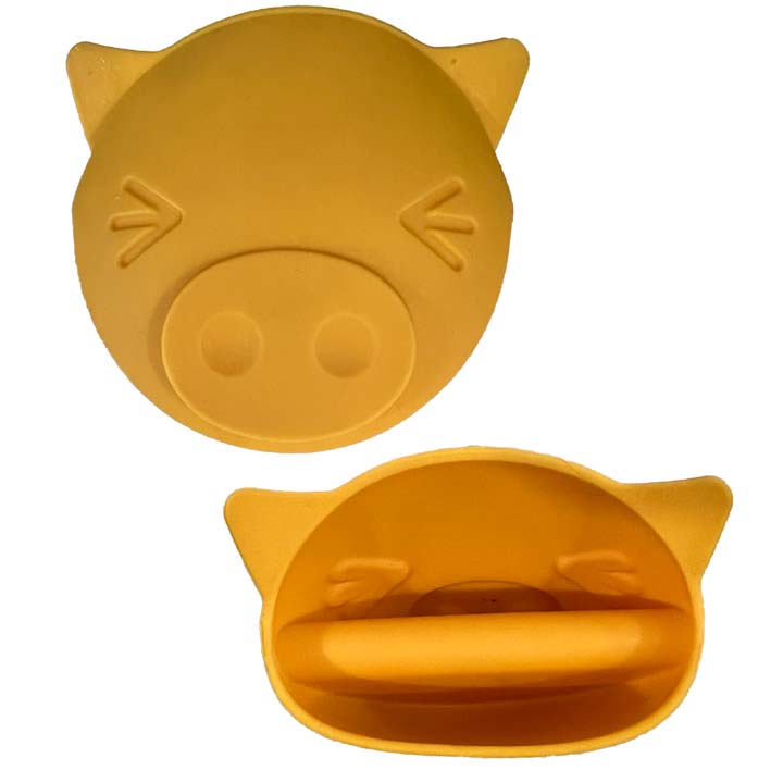 Yellow piggie silicone potholder